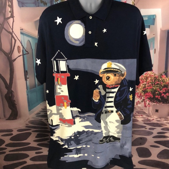 Polo Ralph Lauren Other - 🐻🚢NWT Polo Ralph Lauren Sailor Bear Painted Polo Shirt